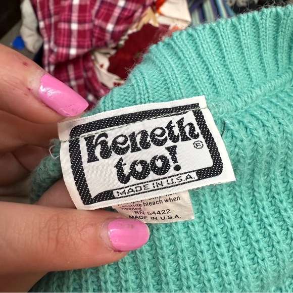 Vintage Blue V-Neck Sweater Vest - Picture 3 of 4